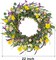 Summer Wreaths for Front Door 22 Inch Artificial Summer Wreath Daisy and Lavender Wreath with Wildflowers for Home Wall Farmhouse Springtime Easter Holiday Party